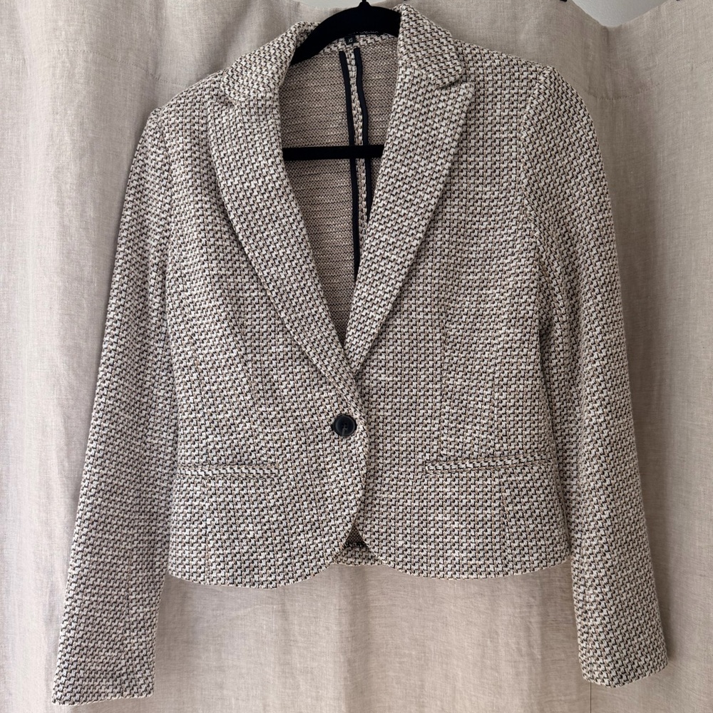 NWT Amanda and Chelsea Nordstrom Black and White Textured Blazer